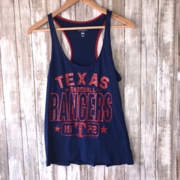 MLB Tops - MLB Texas Rangers Red & Blue Tank Women’s Medium